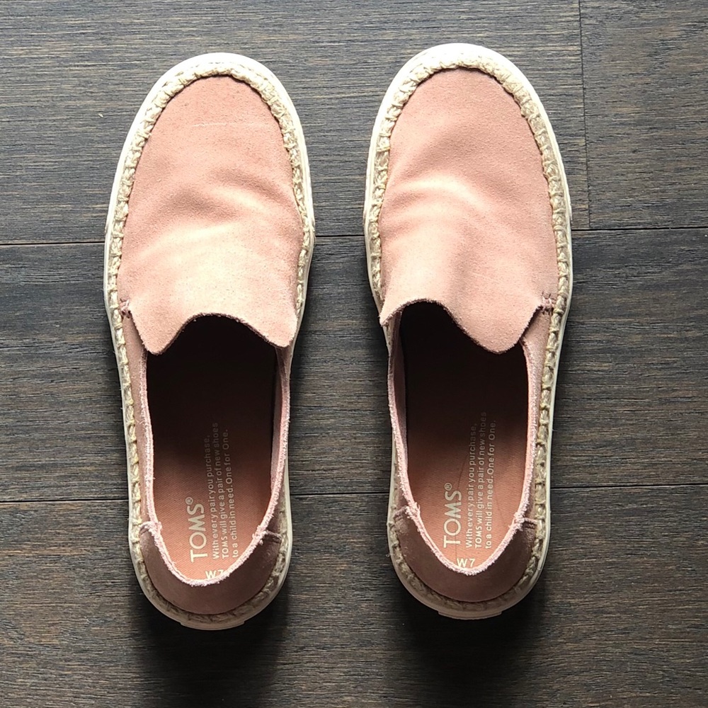 TOMS Sunset Slip-ON Dusty Pink Sneaker Size 7